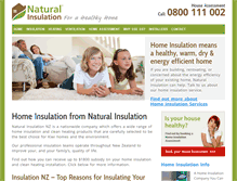 Tablet Screenshot of naturalinsulation.co.nz